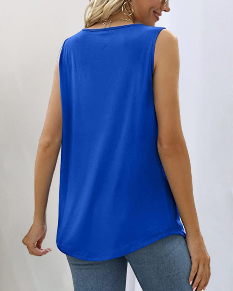 Mouwloze tanktop met vierkante hals