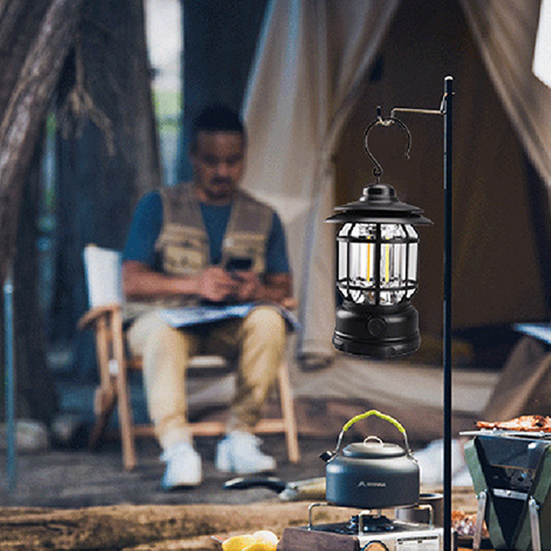 Draagbare retro-kampeer lamp