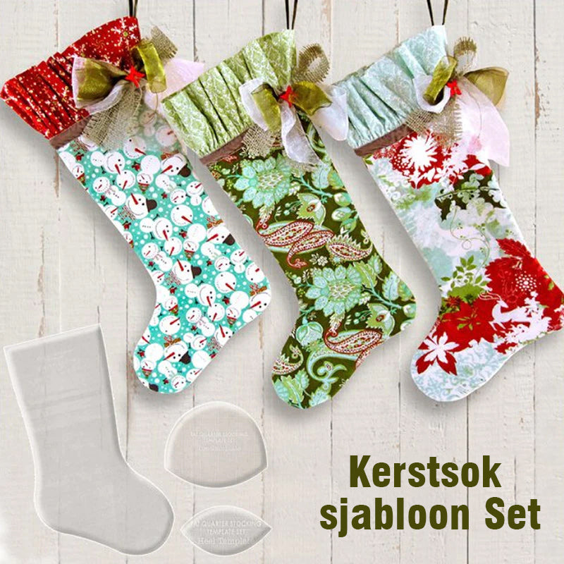 Handgemaakte kerstkous sjabloonset