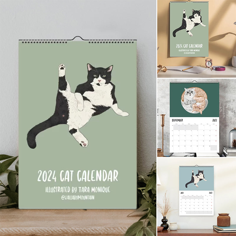 Kattenwandkalender 2024