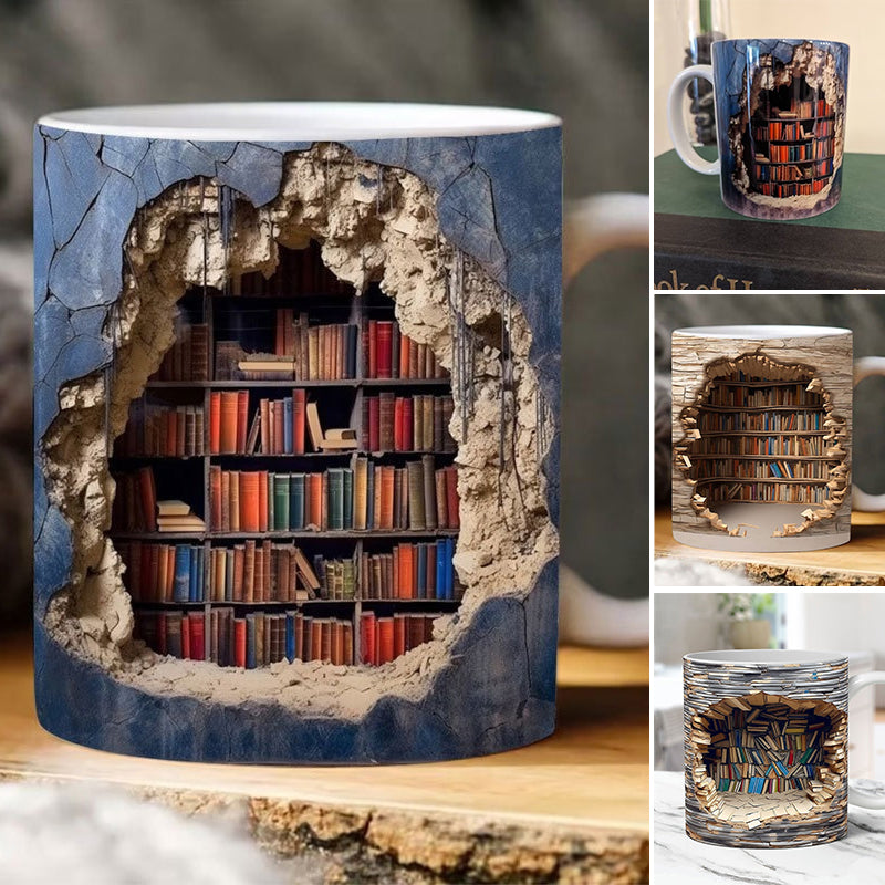 3D Boekenplanken Gat In Een Muurmok
